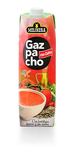 Molinera Gazpacho con Quinoa - Paquete de 6 x 1000 ml - Total: 6000 ml