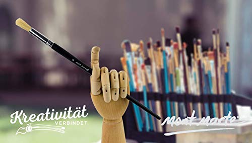 Mont Marte Maniqui Mano - Mano Modelo Madera - Mano Izquierda - 25,4 cm - Mannequin flexible, ideal como modelo para Dibujar - Perfecto Auxiliar de Dibujo para Principiantes, Profesionales y Artistas