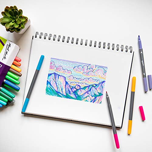 Mont Marte Rotuladores de Colores - 54 piezas con Doble Punta - Marcador ideal para Colorear, Escribir a Mano y Caligrafía en adultos - Perfecto para Principiantes, Adultos, Artistas