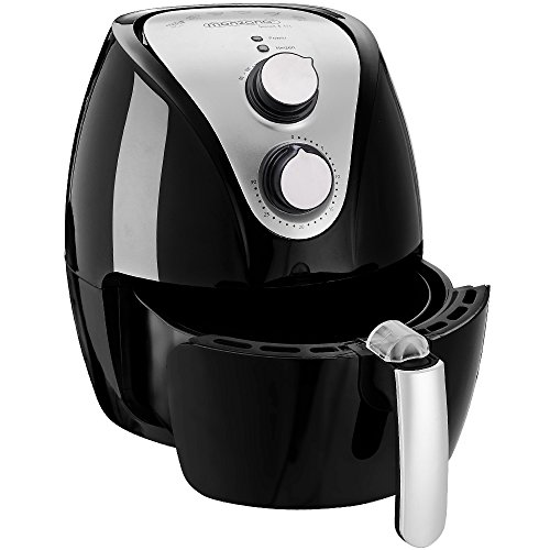 Monzana Freidora de aire caliente incluye folleto de recetas gratis 1500W 3,6 litros 9-en-1 – negro Air Fryer