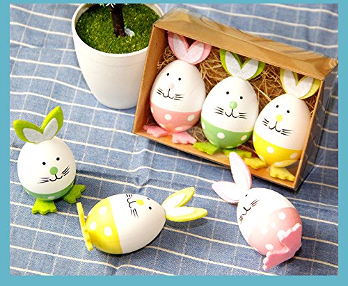 Morbuy Pascua Decoration, Huevos de Pascua Ninos Mini Juguetes Manualidades de Pascua La Decoración y El Regalo (Huevo Conejo A)