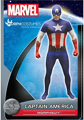 Morphsuits - Disfraz para adulto Capitán América Marvel, talla M (MLCAVM)