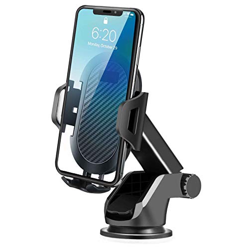 MOSUO Soporte Móvil Coche, 3 en 1 Soporte para Télefono de Coche Giratorio 360° para Rejillas/Salpicadero/Parabrisas con Ventosa y Brazo Ajustable para iPhone, Samsung Galaxy, Huawei