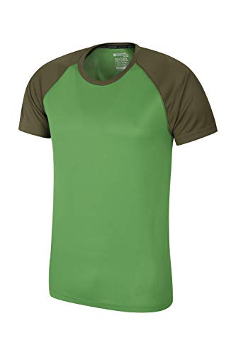 Mountain Warehouse Camiseta para Hombres Endurance - Transpirable, de protección Solar UPF30, Camiseta Ligera y cómoda, Cuidado fácil Verde XXL