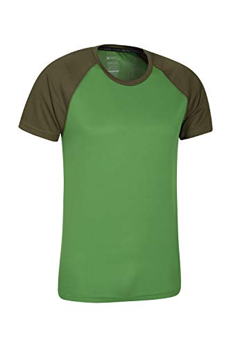 Mountain Warehouse Camiseta para Hombres Endurance - Transpirable, de protección Solar UPF30, Camiseta Ligera y cómoda, Cuidado fácil Verde XXL