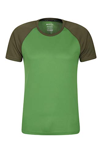 Mountain Warehouse Camiseta para Hombres Endurance - Transpirable, de protección Solar UPF30, Camiseta Ligera y cómoda, Cuidado fácil Verde XXL