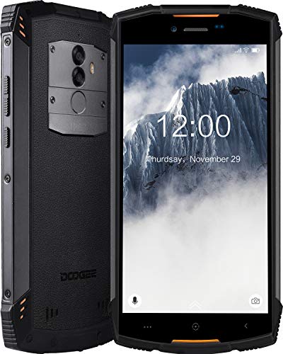 Movil Resistente DOOGEE S55 Smartphone Al Aire Libre Robusto 4G, Doble SIM Libre Android 8.0 Celular, IP68 Teléfono Móvil 4+64GB, 5,5 Pulgadas HD GPS/5500mAh/Cámara 13+8MP/Face ID Celular, Naranja