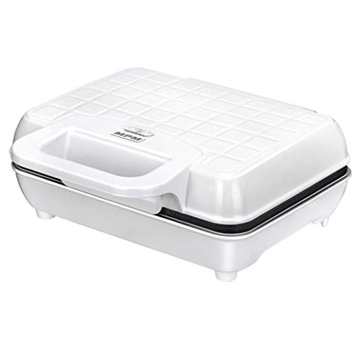 MPM MGO-25 Gofrera Profesional para 2 gofres Belgas Gruesos, Placas Antiadherente, Temperatura automática, Blanca 1000W, 1000 W, 0 Decibeles