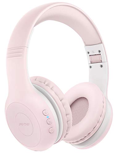 Mpow CH6 Plus Auriculares Bluetooth para Niños, Auriculares Inalambricos para Niños, Sonido Estéreo, Límite De Volumen De 94dB, Micrófono con CVC 6.0, Tiempo De Uso De 15 Horas, Ligero, Cómodo