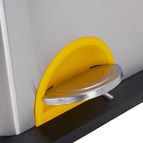 MSV MS265 - Papelera de inox clasificadora, 2 compartimentos, 31x26,5x39,5cm