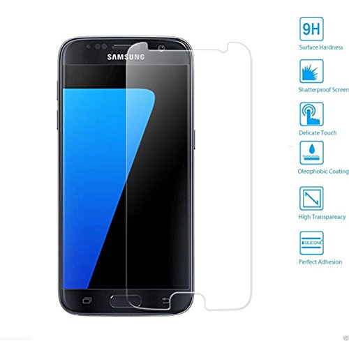 MUNDDY Protector de Pantalla para Samsung Galaxy S7 Cristal Vidrio Templado Premium,Espesor 0,30 mm, 2.5D Round Edge, [9H Dureza] [Alta Transparencia] [Sin Burbujas] (NO Cubre O Pega LOS Bordes)