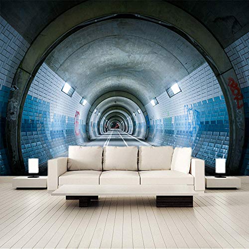 Mural 3D Papel Pintado 350X245Cm Túnel Flecha Canal Espacial Decoración De Pared Decorativos Murales Moderna De Diseno Fotográfico