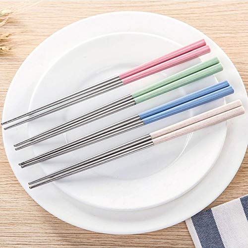 MXECO Herramienta de cocina antideslizante de estilo chino Vajilla Palillos Cocina de acero inoxidable para el hogar 19cm Tradicional