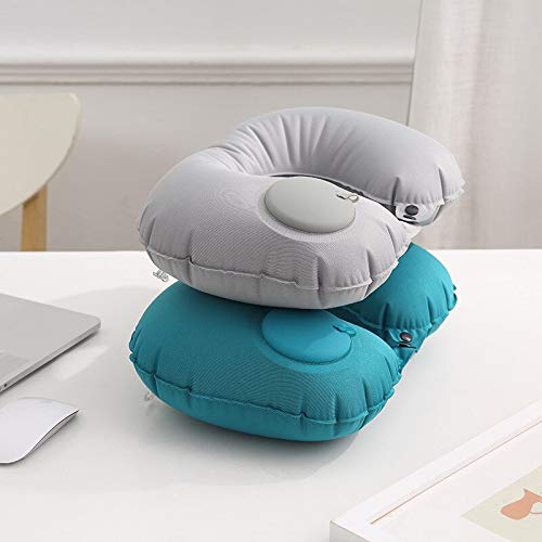 N / A Nueva Práctica Almohada Inflable en Forma de U Prensa portátil Cuello Acogedor Oficina de Viaje Soporte de avión Reposacabezas para Adultos / niños 35 X24 X10.5cm