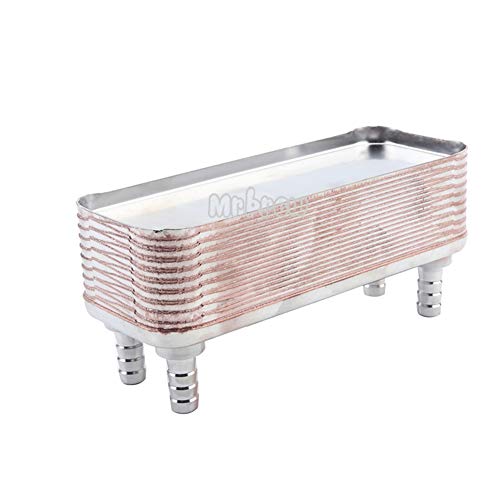 N / A Tipo Enfriador de Mosto, intercambiador de Calor de Placas, Material de Acero Inoxidable 304 Duradero, práctico y fácil de Limpiar, Adecuado para Laboratorios y hogares