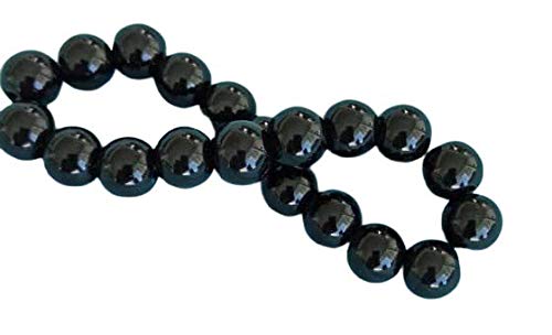 Natuxia Pulsera Turmalina Negra, Pulsera Chakra Raíz, Pulsera Anti EMF Hombre/Mujer, Joyas Piedra de Protección EMF con Iones Negativos