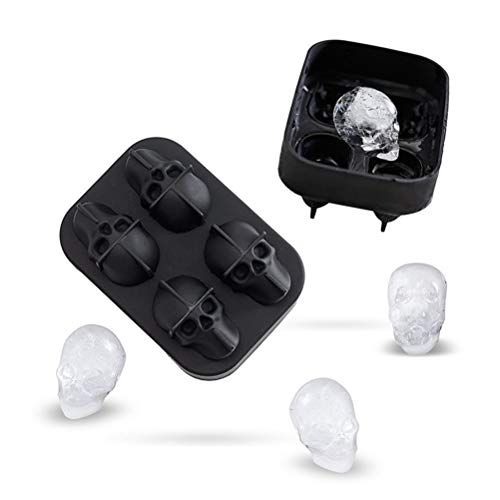 Naugust DIY Creative Mold, Random Skeleton Shaped 3D Ice Cubes Tray Silicone Mold Candy Ice Cream Mold Pudding Soap Ice Mold (Random Color)