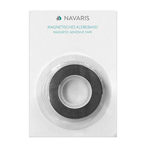 Navaris Cinta magnética autoadhesiva - Banda adhesiva flexible de 3 M - Ideal para bricolaje manualidades - Para imanes de neodimio - Gris