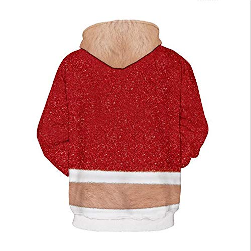 Navidad Suéter Impresión Digital De Gran Tamaño Deportes Hombres Y Mujeres Transpirables Modelos con Chaqueta con Capucha,2,2XL/3XL