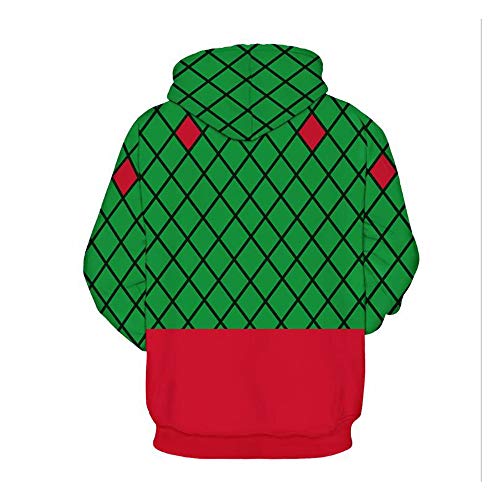 Navidad Suéter Impresión Digital De Gran Tamaño Deportes Hombres Y Mujeres Transpirables Modelos con Chaqueta con Capucha,2XL/3XL