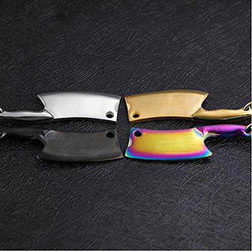 NCDFH Steampunk Colorido Cuchillo de Cocina Colgante Collar Moda Hip Hop Accesorios de Acero Inoxidable para Hombres Regalos para niños para el año Negro