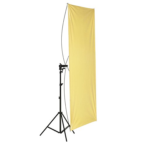 Neewer 88,9 cm x 177,8 cm/90 x 180 cm Estudio fotográfico Dorado/Plateado y Negro/Blanco en Panel de luz Reflector con 360 Degree rotación de un Soporte de Pared y Bolsa de Transporte