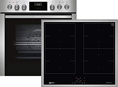 Neff P15I56MK - Juego de cocina eléctrica empotrable, con placa de inducción, clase de eficiencia energética A, compuesto por una placa de inducción Neff M56BR60N0K y Neff E1CCE4AN1