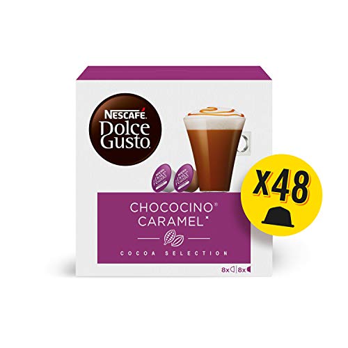 Nescafé DOLCE GUSTO Café CHOCOCINO CARAMEL - Pack de 3 x 16 cápsulas - Total: 48 Cápsulas