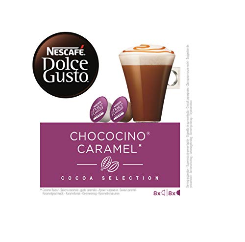 Nescafé DOLCE GUSTO Café CHOCOCINO CARAMEL - Pack de 3 x 16 cápsulas - Total: 48 Cápsulas