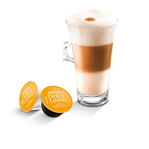 NESCAFÉ Dolce Gusto Café Latte Macchiato, Pack de 3x16 Cápsulas - Total: 48 Cápsulas de Café