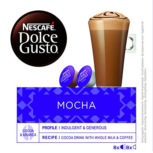 Nescafé DOLCE GUSTO Café MOCHA - Pack de 3 x 16 cápsulas - Total: 48 Cápsulas