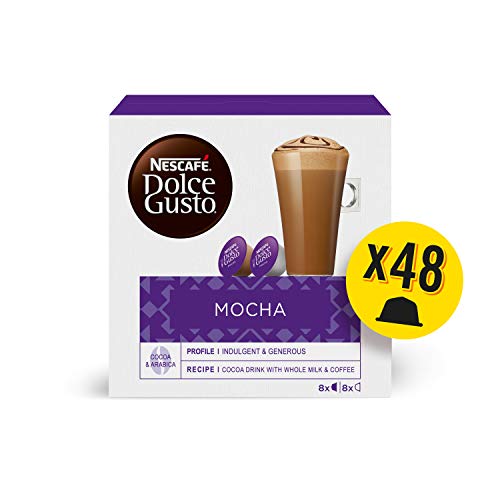 Nescafé DOLCE GUSTO Café MOCHA - Pack de 3 x 16 cápsulas - Total: 48 Cápsulas