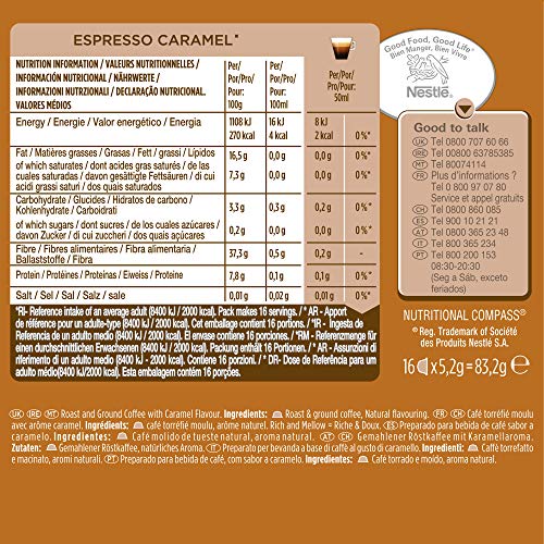 NESCAFÉ Dolce Gusto Cápsulas de Café Espresso Caramel, Pack de 3 x 16 Cápsulas - Total: 48 Cápsulas de Café