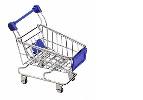 nicebuty Mini Supermercado Carrito Carrito De La Compra cesta de almacenamiento de modelo des (azul)