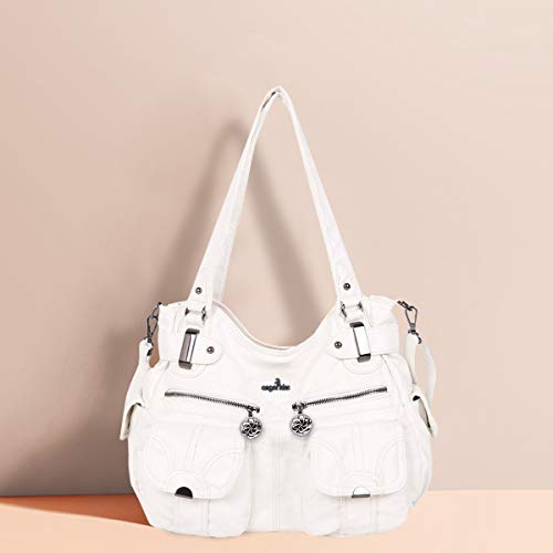 NICOLE＆DORIS Grande Mujer Bolsos Bandolera Casual de Hombro Bolsos de Mano Bolsos Bolera Blanco