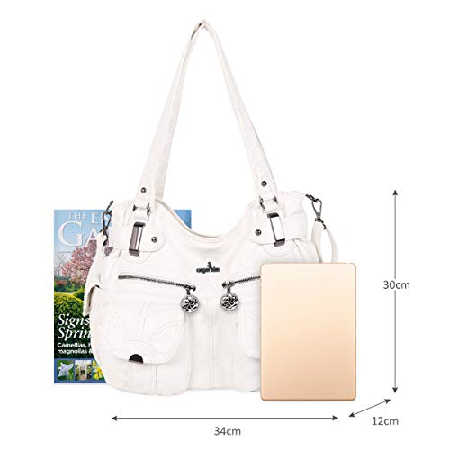 NICOLE＆DORIS Grande Mujer Bolsos Bandolera Casual de Hombro Bolsos de Mano Bolsos Bolera Blanco