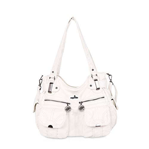 NICOLE＆DORIS Grande Mujer Bolsos Bandolera Casual de Hombro Bolsos de Mano Bolsos Bolera Blanco