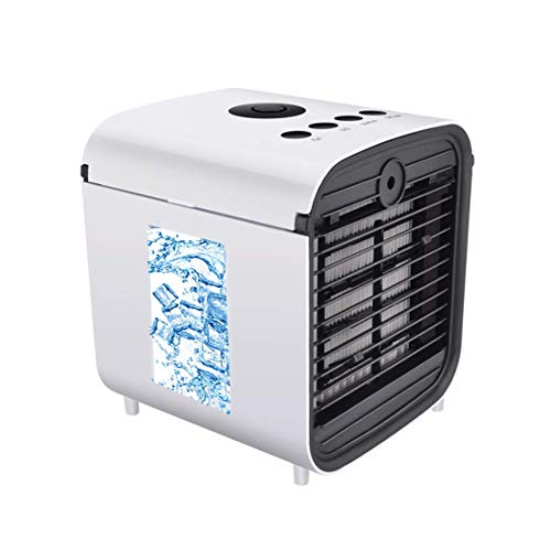 Nifogo Mini Aire Acondicionado Portatil Extraíble Enfriador de Aire en Mesa, Humidificador y purificador 3 en 1, 3 velocidades, para hogar y Oficina