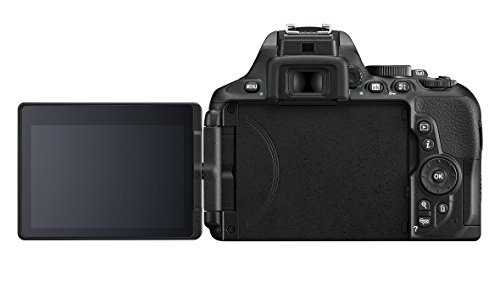 Nikon D5600 - Kit de cámara réflex de 24.2 MP con objetivo AF-P DX 18 - 55 mm VR, pantalla táctil de 3", Full HD, color negro - Versión Europea