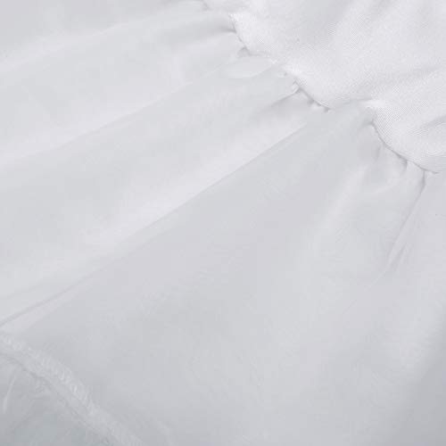 Niñas Enaguas de Capas para Vestido Falda Largo Tutú Volantes Blanco 14~15 Años CL36-2