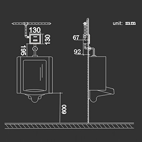 Niunion Válvulas inductivas automáticas para Inodoro, Lavabo de Montaje en Pared, detección automática, válvula de Descarga para urinario, baño, grifos para Inodoro