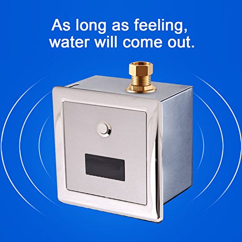 Niunion Válvulas inductivas automáticas para Inodoro, Lavabo de Montaje en Pared, detección automática, válvula de Descarga para urinario, baño, grifos para Inodoro