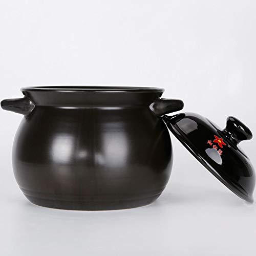 Non Stick Cazuela Con Tapa,Ideal Para Cociendo Slow Cooking Lento A Fuego Lento,Gran Capacidad Oval Cacerola Negro 4.3l