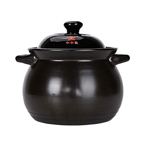 Non Stick Cazuela Con Tapa,Ideal Para Cociendo Slow Cooking Lento A Fuego Lento,Gran Capacidad Oval Cacerola Negro 4.3l