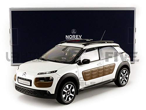 Norev 1:18 2014 Citroen C4 Cactus-Pearl White & Chocolate Airbump Modelo con Chocolate, Color Blanco Perla (NV181651)