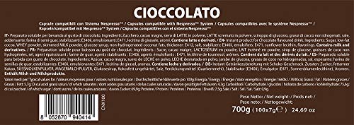 Note D'Espresso Cápsulas de Chocolate - 100 x 7 g, Total: 700 g