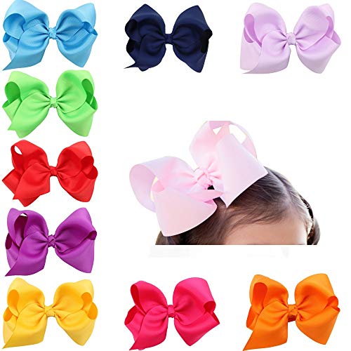 Nunca te rindas 10 Unids Boutique Grosgrain Cinta Molinillo de Pelo Arcos Clips de Cocodrilo para Niñas Bebés Niños Pequeños Adolescentes Regalos (Color : Fuchsia)