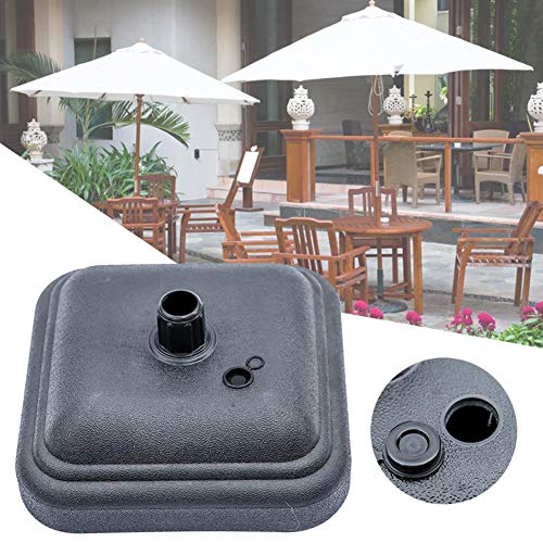 N/Y Base de sombrilla Cuadrada portátil, Soporte de sombrilla para Patio de plástico Resistente al Agua, Resistente al Agua, Portaparasol Grande para jardín de Playa, Tamaño de Poste 32-38 mm