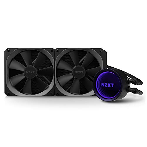 NZXT Kraken X63 280 mm - RL-KRX63-01 - Refrigerador líquido de CPU AIO RGB - Diseño de espejo giratorio infinito - Alimentado por CAM V4 - Ventiladores de radiador Aer P 140 mm (2 incluidos)