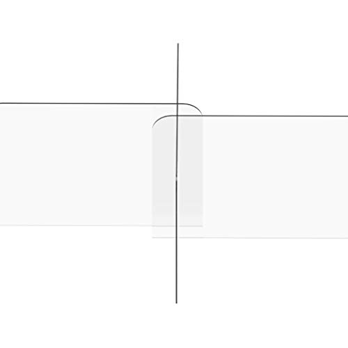 Oceanindw Protector de Estornudo de Plexiglás Acrílico, Divisor de Mesa Protector contra Estornudos Escudo Divisor para 4 Personas Mesas de Almuerzo y Cafetería- 120 × 60 × 60 Cm